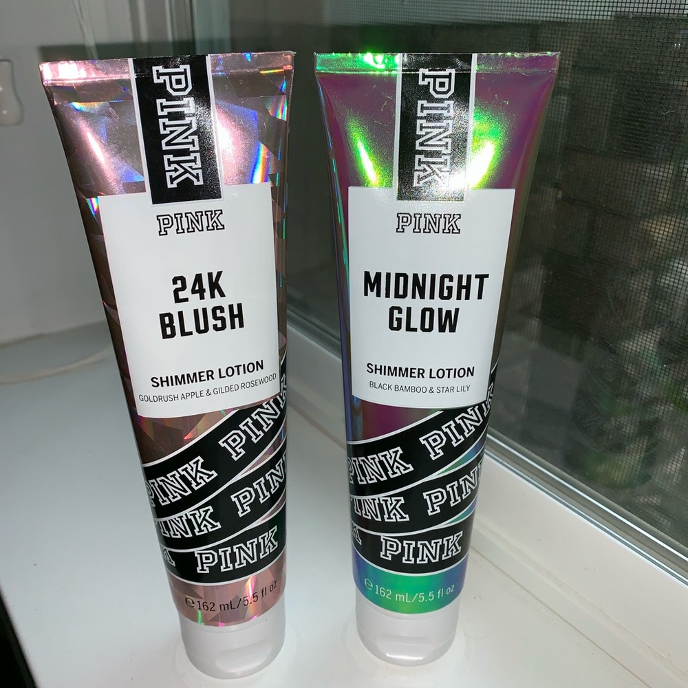 🎀Pink VS 24k Blush & Midnight Glow Shimmer Lotion